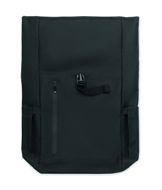Logo trade promotional gifts image of: Rolltop laptop rucksack 600D